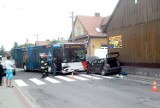 Wypadek autobusu w Nowym Sączu [ZDJĘCIE INTERNAUTY]