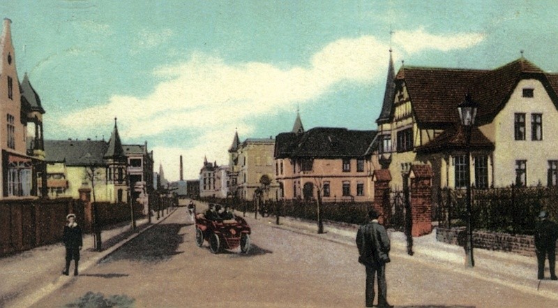 Ulica Grunwaldzka (Sedanstrasse), 1905 rok.