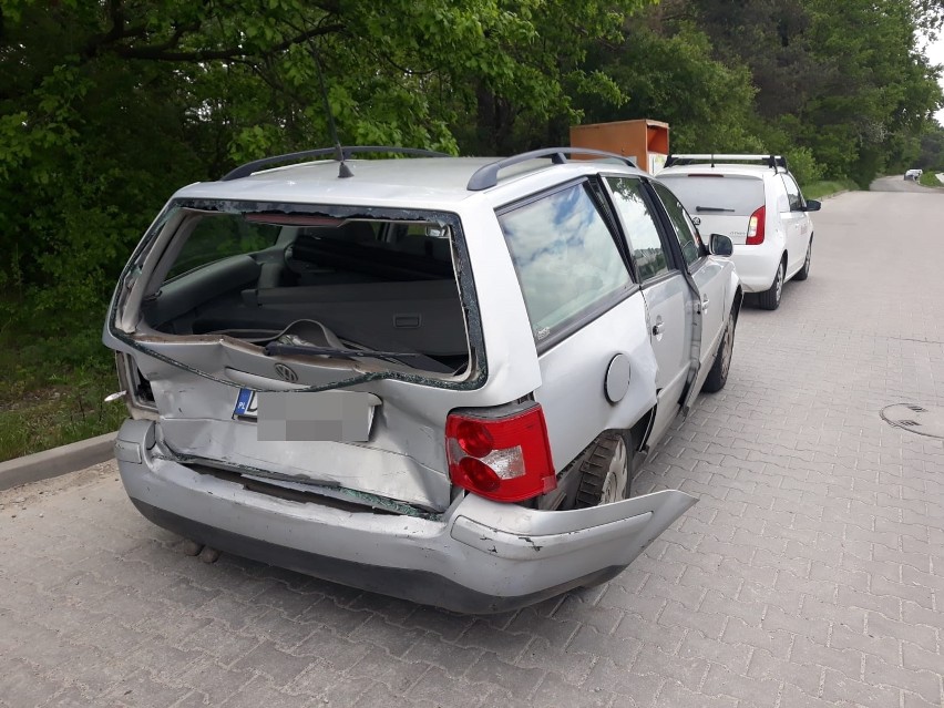 Wypadek trzech samochodów w Kiełczowie. Kobieta w volvo nie wyhamowała (ZDJĘCIA)