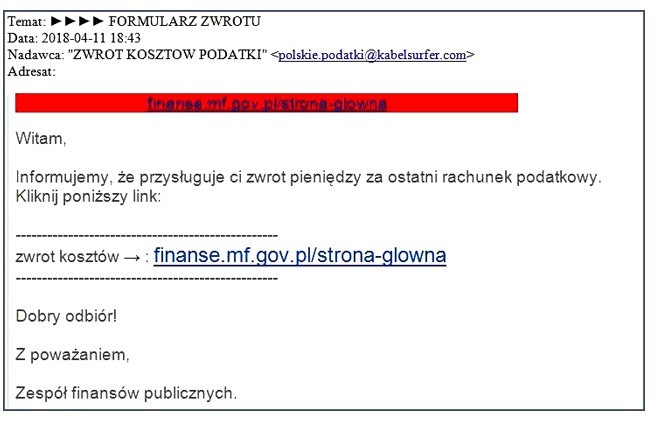 Uwaga! Fałszywe maile z Ministerstwa Finansów. Dostaliście takie?