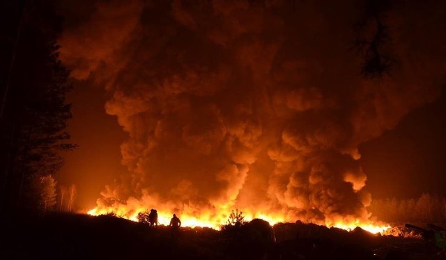 Pożar wybuchł we wtorek (14 lutego) wieczorem w miejscowości Brożek, koło granicy z Niemcami