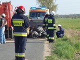 Wypadek w Luboszycach. Kierowca volkswagena potrącił motorowerzystę