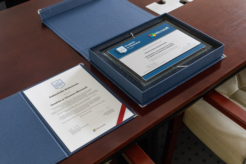 Politechnika Białostocka została wyróżniona prestiżowym tytułem „Uczelnia w Chmurze Microsoft"