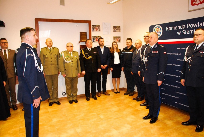 Pożegnanie komendanta powiatowego policji w Siemiatyczach