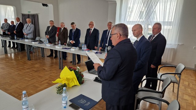 Pierwsza sesja rady gminy w Grębowie w powiecie tarnobrzeskim, 6 maja 2024 r.