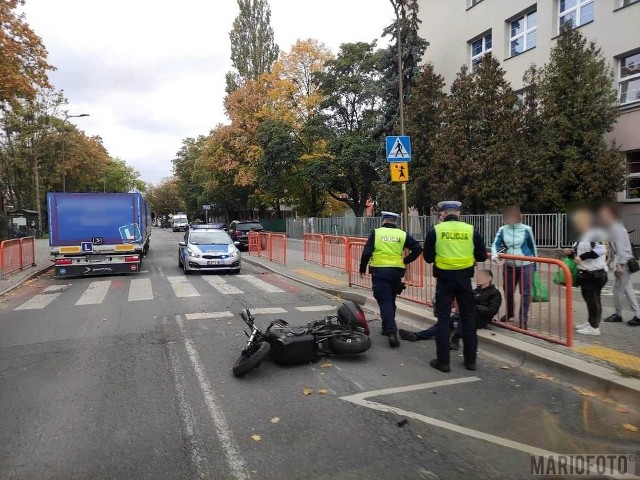 Wypadek motocyklisty - Opole 6.10.2022r.