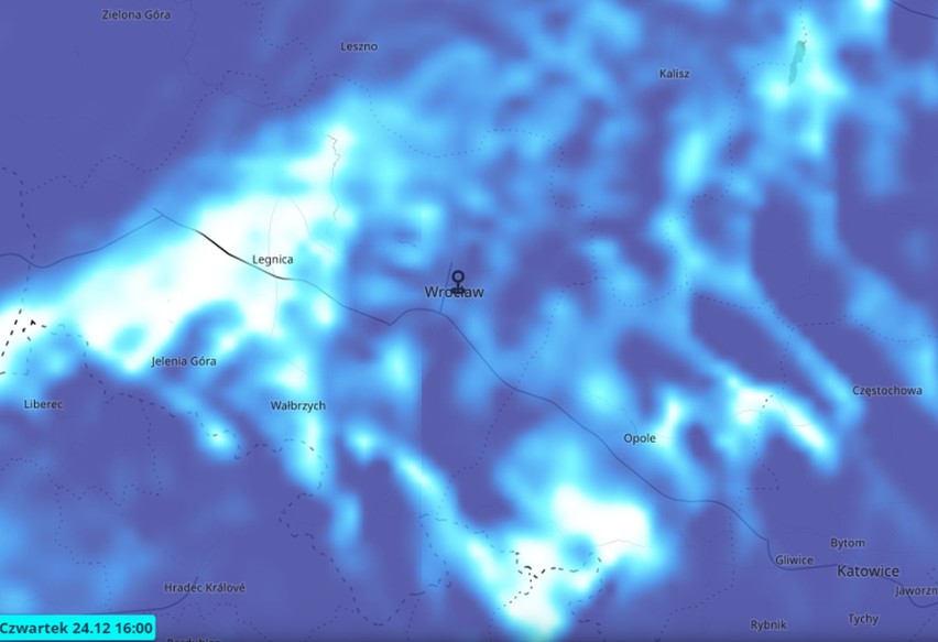 Prognoza zachmurzenia nad Wrocławiem i okolicami po godz. 16...