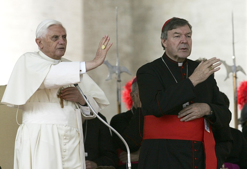 Kardynał George Pell i papież Benedykt XVI