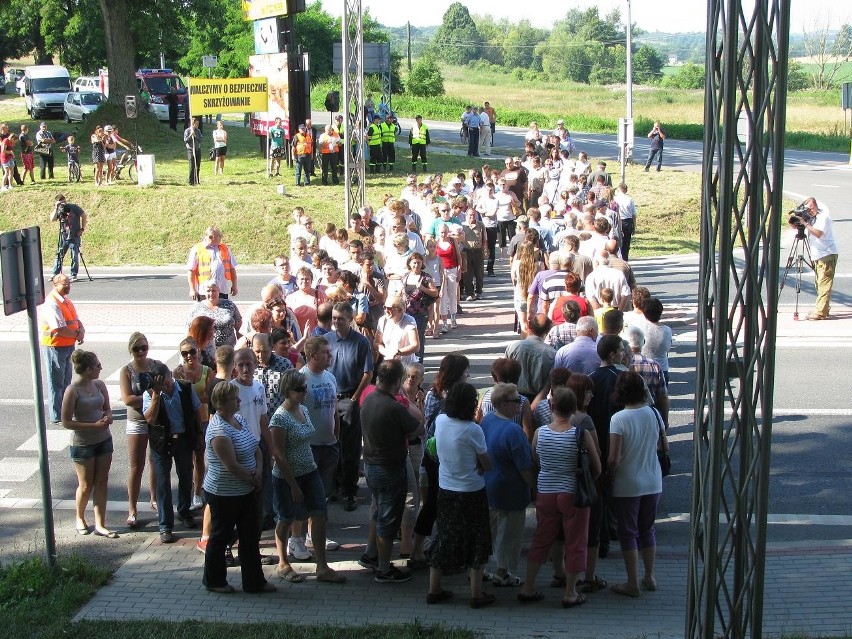 Blokada obwodnicy Sędziszowa Małopolskiego...