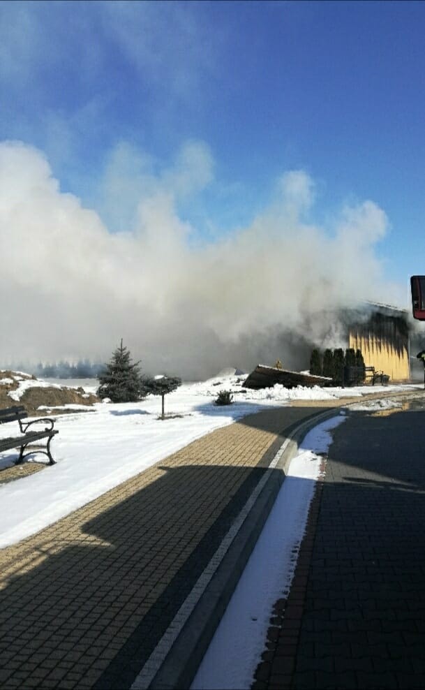 Pożar wybuchł w poniedziałek na terenie Dworu Kresowego w...