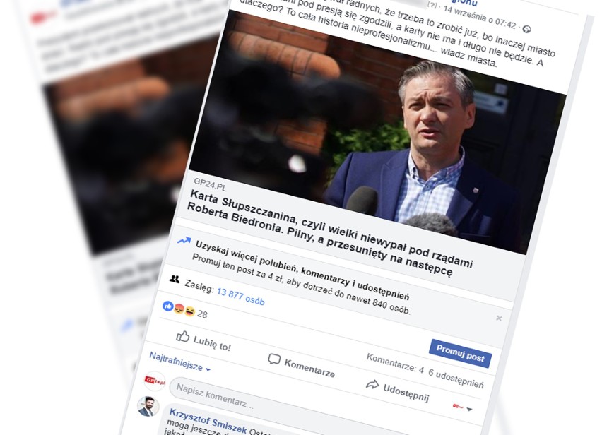 Partner Roberta Biedronia szydzi w Internecie ze słupskich dziennikarzy i polityków