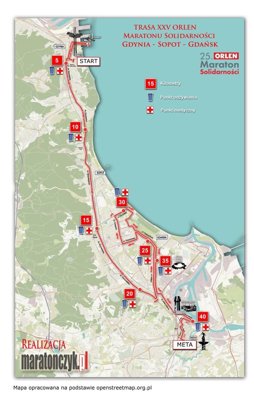 ORLEN Maraton Solidarności 15.08.2019 na ulicach Trójmiasta. Duże zmiany w funkcjonowaniu komunikacji miejskiej. W czwartek utrudnienia