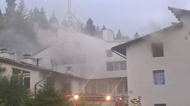 Pożar hotelu Hottur w Borowicach