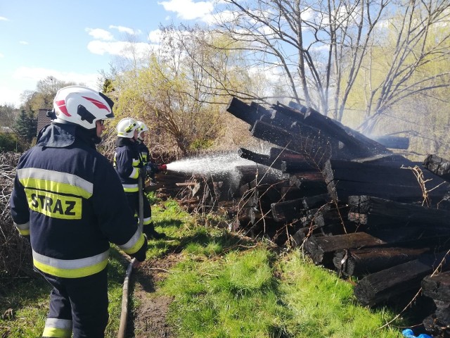 Pożar na terenie zakładu drzewnego w gminie Połczyn-Zdrój