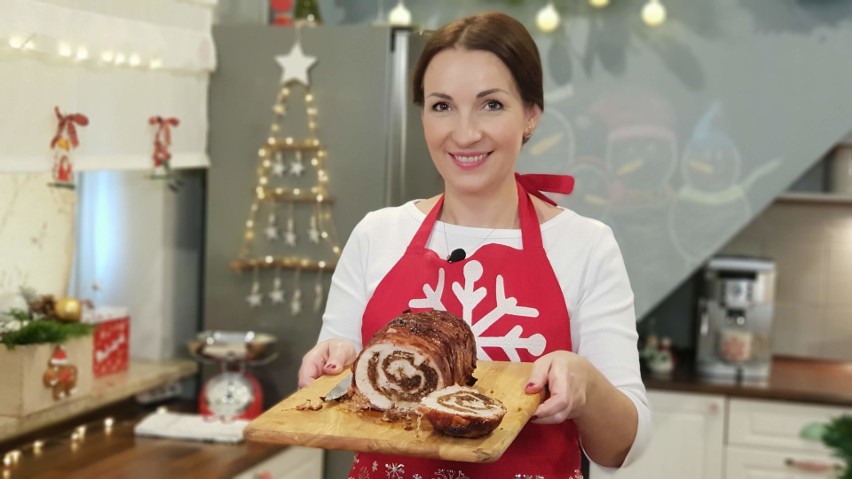 Świąteczny schab. Przepis Justyny Osieckiej-Sułek, blogerki kulinarnej, na obłędnie pyszną roladę wieprzową