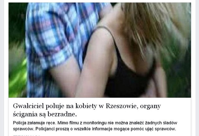 Widzisz taki sensacyjny news w portalu społecznościowym? Policja: Informacja nie jest prawdziwa, radzimy na nią nie klikać.