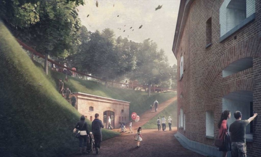 Kraków. Jak zmieni się otoczenie fortu Luneta Warszawska? Znamy plany inwestora [WIZUALIZACJE]