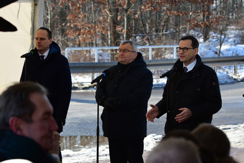 Dobieszowice - Konferencja premiera Mateusza Morawieckiego -...