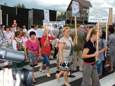 Rabczanie walczyli o swój szpital, blokując początkiem lipca zakopiankę Fot. Beata Szkaradzińska