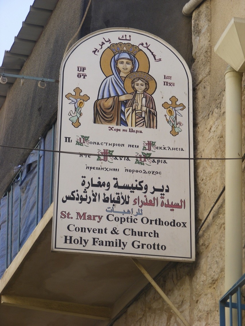 Grotą św. Rodziny włada Koptyjski Kościół Ortodoksyjny