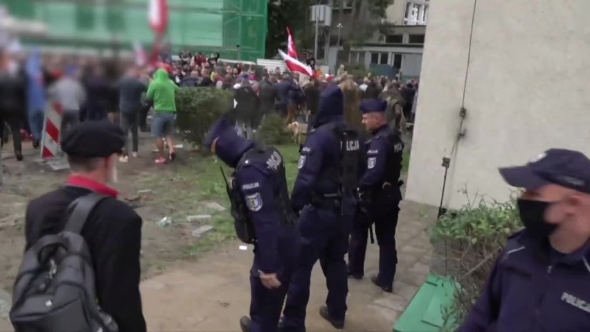 Protest antycovidowców w Gdańsku