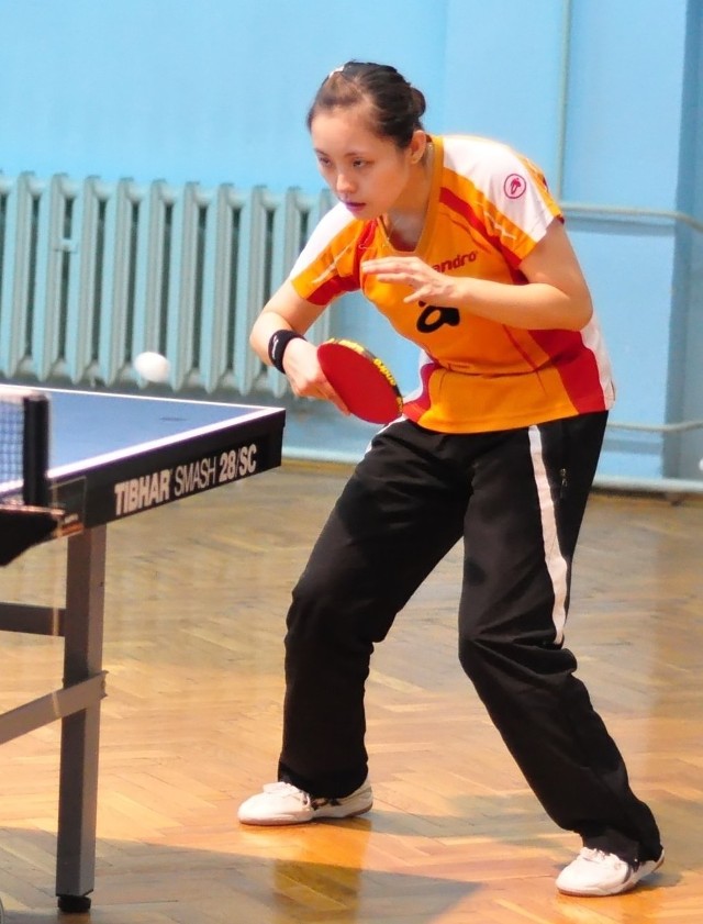 Li Qian podczas środowego treningu imponowała formą.