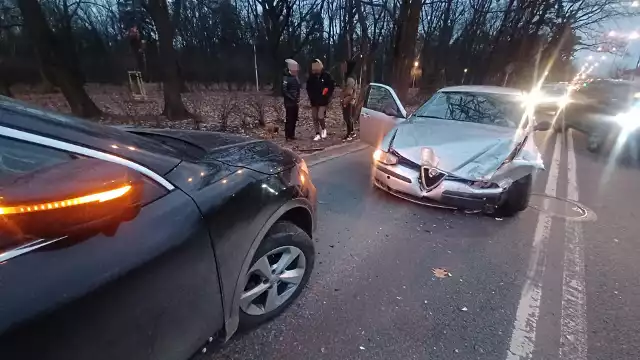 Wypadek na ul. Pilczyckiej we Wrocławiu 24.01.2024