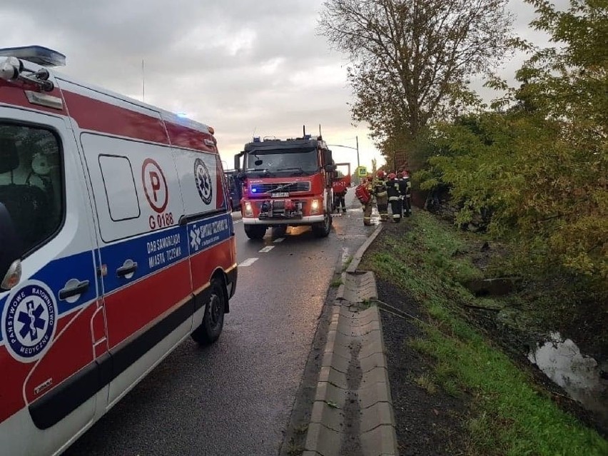Wypadek na dk91 w miejscowości Zajączkowo 16.10.2020 r. Zderzyły się dwa samochody osobowe
