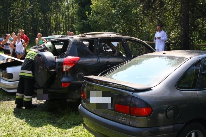 Jezioro Srebrne: Pozar czterech samochodów