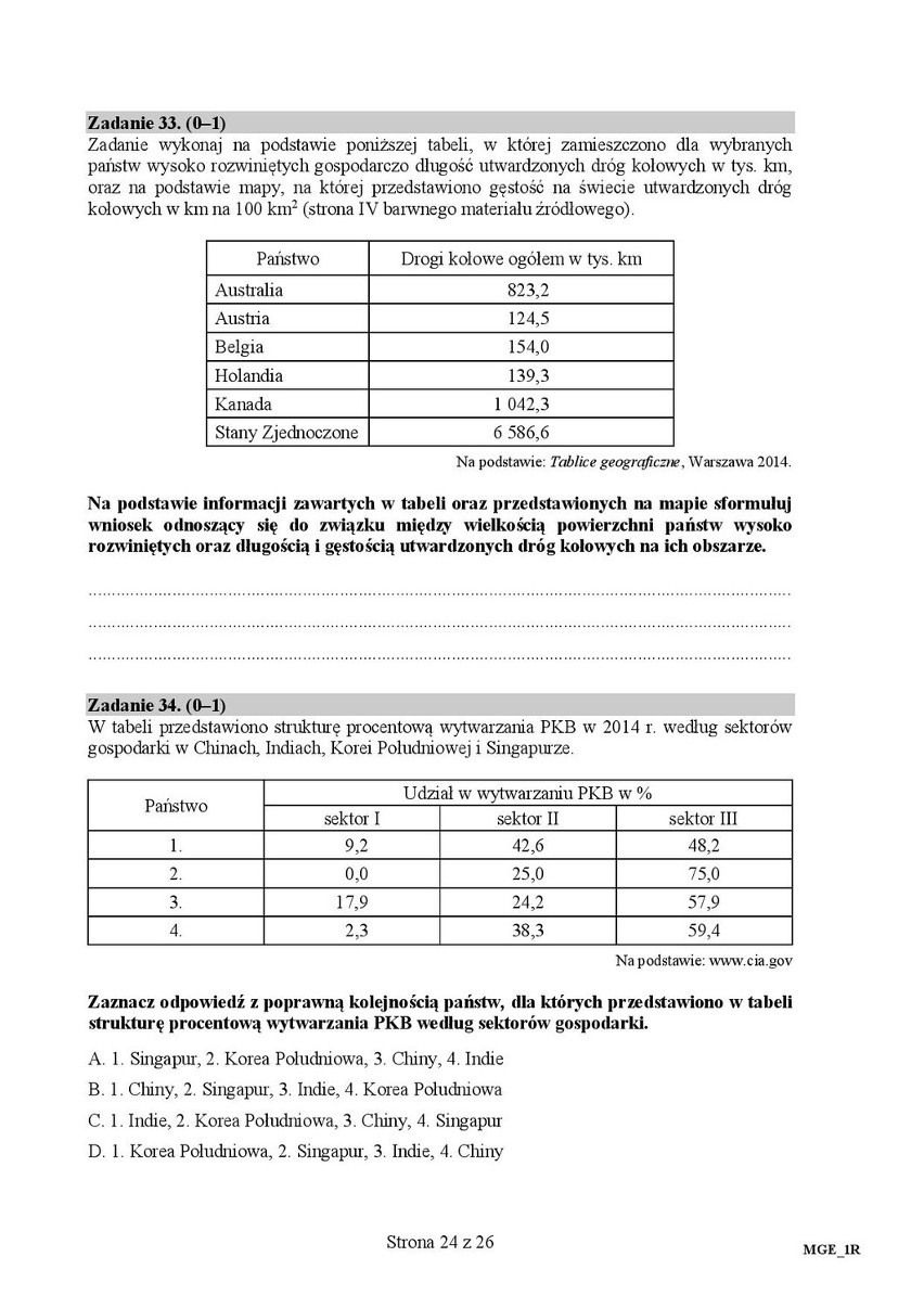 Matura 2016: GEOGRAFIA rozszerzona [ODPOWIEDZI, ARKUSZ CKE]