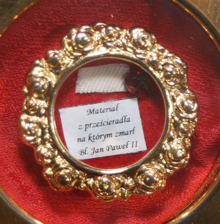 Relikwie Jana Pawla II w Emaus