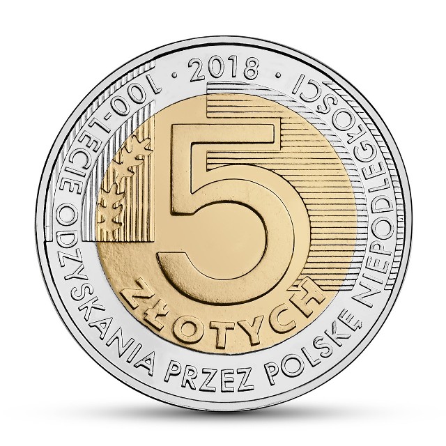 Okolicznościowa moneta 5 zł na 100-lecie odzyskania przez Polskę  niepodległości. Moneta kolekcjonerska zostanie wprowadzona do obiegu w maju  | Dziennik Łódzki