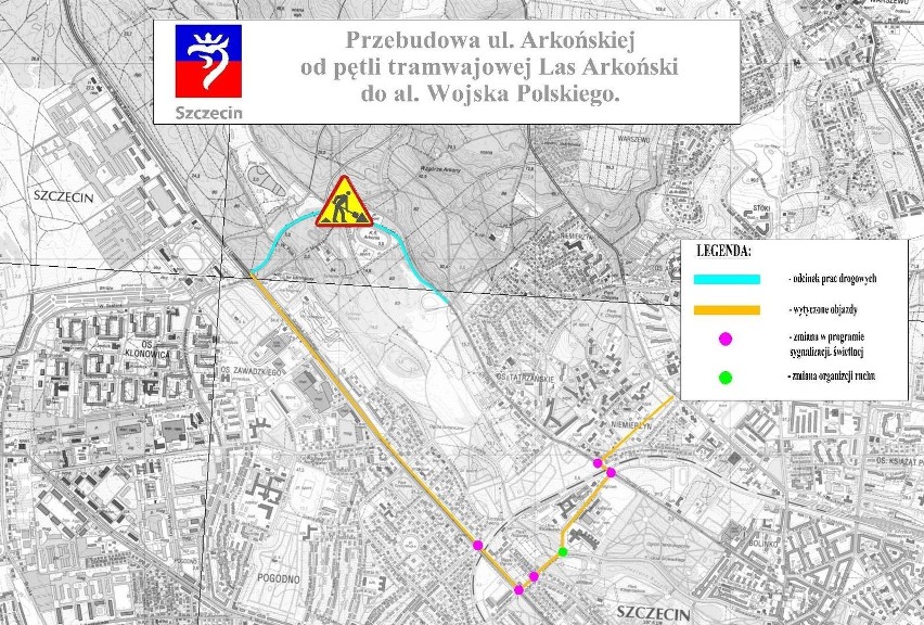 Rusza wielka przebudowa ul. Arkońskiej w Szczecinie. Powstanie nowoczesna trasa [TERMINY, OBJAZDY, MAPY]