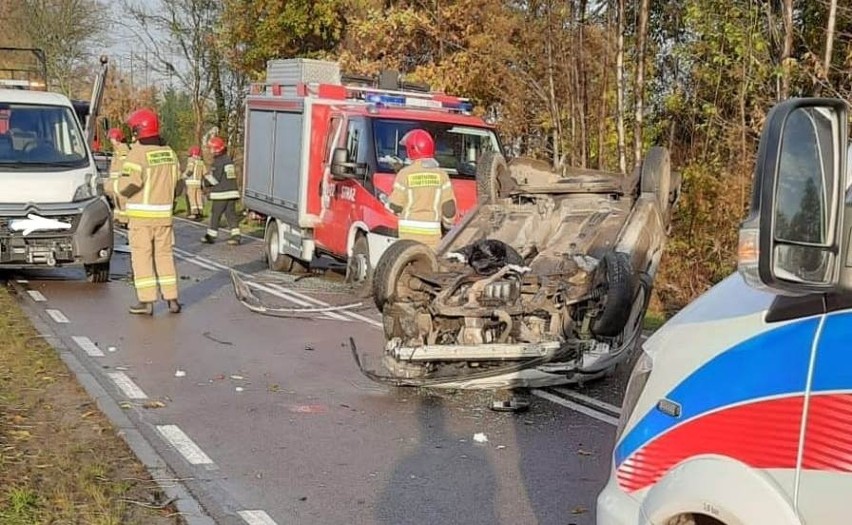 Wypadek w Przasnyszu, na ulicy Żwirki i Wigury (na drodze wojewódzkiej nr 544), 25.10.2022