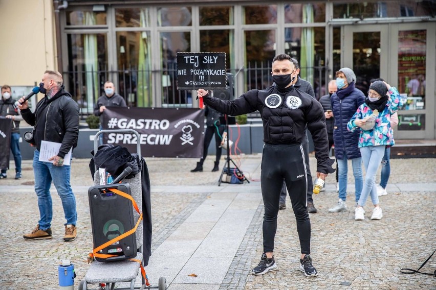 Protest przedsiębiorców branży gastronomicznej Białystok