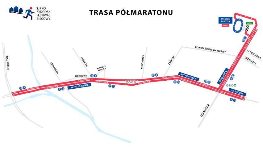 Rywalizacja biegowa odbywa się m.in. na dystansach 10 km...