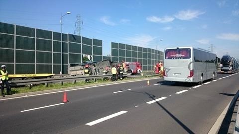 Wypadek na DK 1 w Tychach: zarzuty dla pijanego kierowcy ciężarówki [ZDJĘCIA]