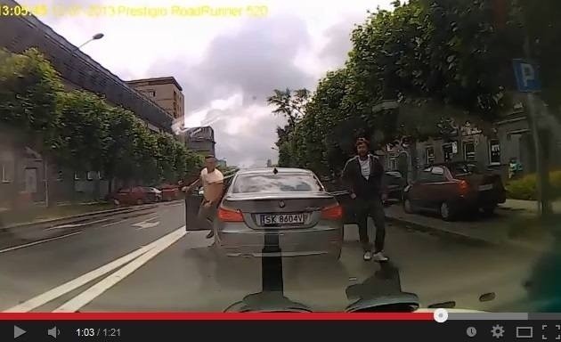 Agresywny kierowca BMW w Katowicach