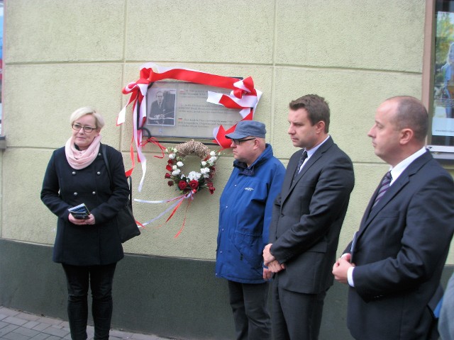 Odsłonięcie tablicy Franza Waxmana na budynku przy ul. 1 Maja 6 w Opolu.