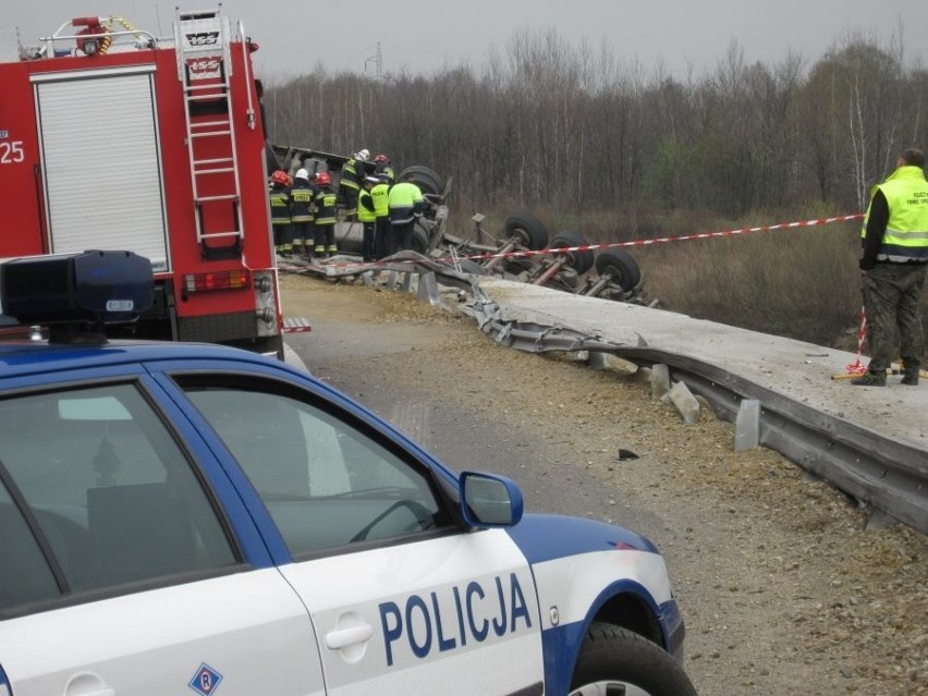 Wypadek na DK81 w Wiślicy