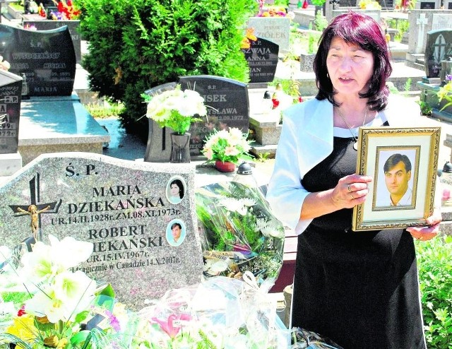 Zofia Cisowska pochowała syna Roberta w Pieszycach