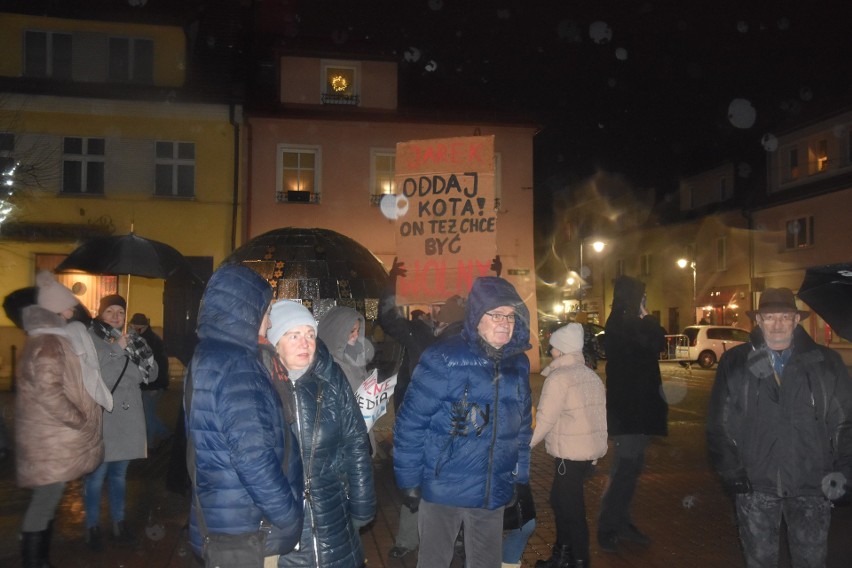 Protest na rynku w Żorach dotyczył głównie ustawy medialnej.