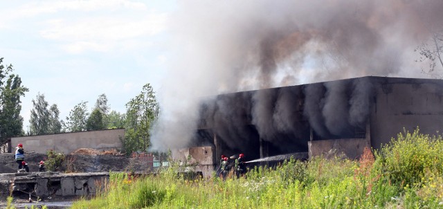 Pożar w hucie Szopienice w Katowicach