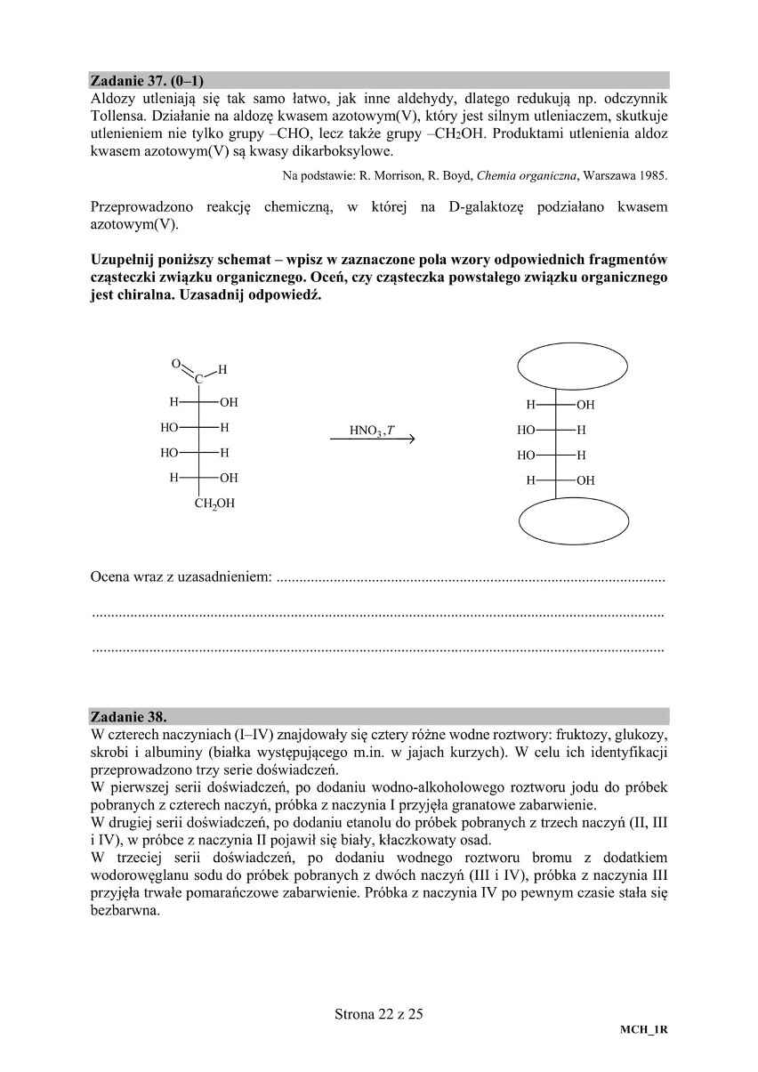 Matura Chemia 2018 Odpowiedzi, Arkusz CKE Matura z chemii...