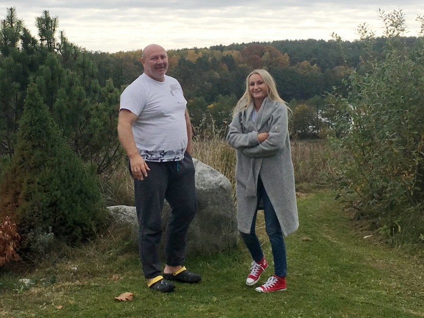 Szymon Ziółkowski z żoną Martą październiku 2018 roku....