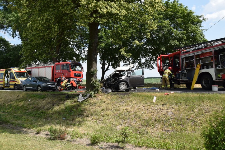 Tragiczny wypadek na krajowej 15 w Strzelnie (pow....