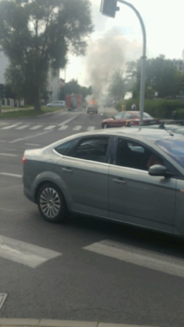 Pożar samochodu na ul. Północnej w Lublinie