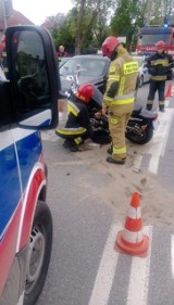 Wypadek motocyklisty w Wieliczce. Kierowca w szpitalu