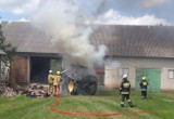 Trojanowo. Pożar ciągnika. Strażacy zareagowali błyskawicznie (zdjęcia)