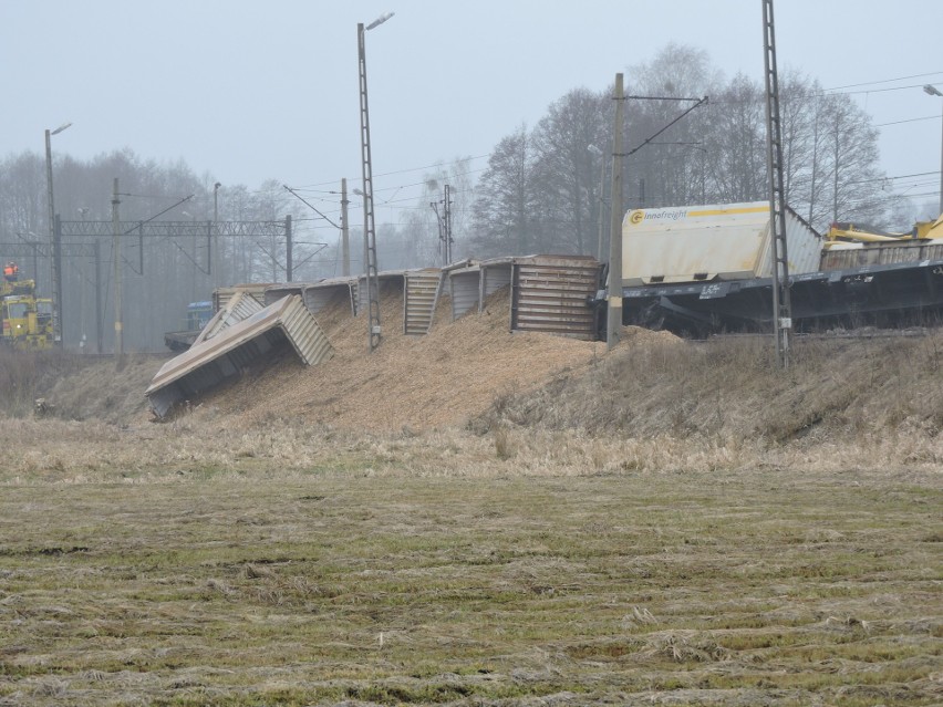 Pociąg towarowy wykoleił się na trasie kolejowej Białystok -...